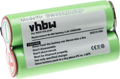 Produktbild von vhbw Akku Ersatz für Panasonic WER150L2507 für Rasierer (2500 mAh, 2,4 V, NiMH)
