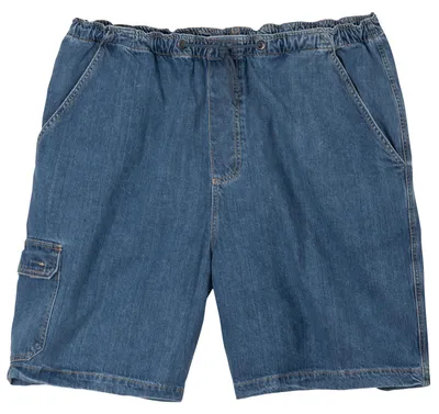 Produktbild von Abraxas XXL Jeans-Cargo Bermuda Gummibund blau