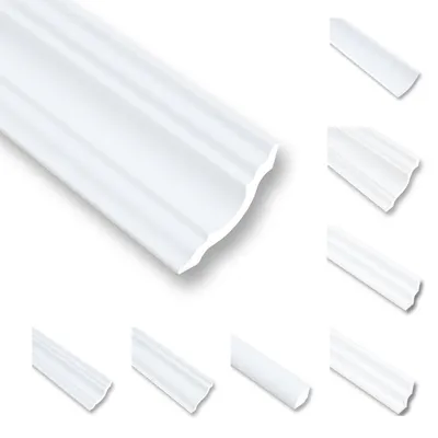 Obrázok produktu pre 16 m stropné lišty Stropné lišty z polystyrénu XPS Stropné lišty biele Dekoračné profily 50 x 50 mm Stropné lišty z polystyrénu Dekoračné lišty ekonomické balenie NK50