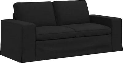 Image de Canapé vidaXL noir 182 x 80 x 82 cm en tissu