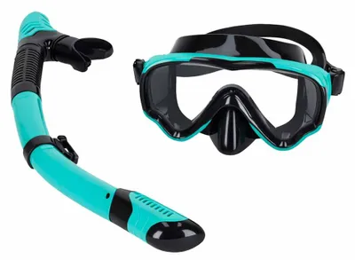 Productafbeelding van Snorkelmasker, -bril, -buis, snorkelset, blauw en zwart