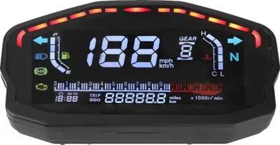 Image de Compteur de vitesse numérique LED LCD Compteur kilométrique Appareil de mesure Compteur de vitesse pour moto Instrument de conversion Adapté pour Ducati