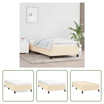 Produktbild von The Living Store Bettgestell Creme 80x200 cm Stoff