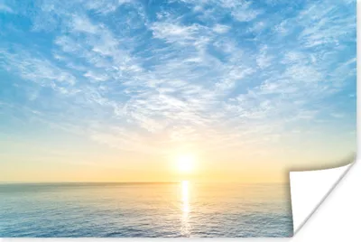 Produktbild von MuchoWow® Poster Meer - Sonne - Wolken 120x80 cm - Bilder