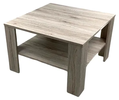 Produktbild von Couchtisch Sandeiche, Länge 67 cm, Breite 67 cm, Höhe 43,5 cm, mit Ablagefläche