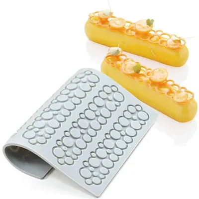 Produktbild von Silikonform 3D Liebesherz mit Hohlblättern für Schokolade & Süßigkeiten 15,7 x 13,1 cm