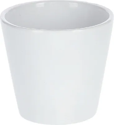 Produktbild von KOTARBAU® Keramik Blumentopf Übertopf ⌀ 9cm  Klassisch Weiß Glatt