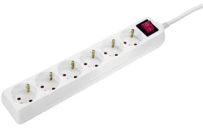Image de as Schwabe 11671 Bâti de prises avec interrupteur blanc contact de protection (11671)