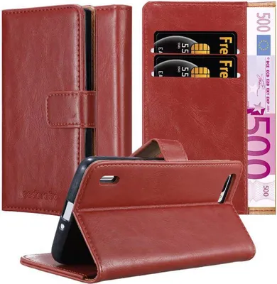 Produktbild von Cadorabo Hülle für Honor 6 PLUS Schutzhülle in Rot Handyhülle Book Tasche Case Etui Luxury