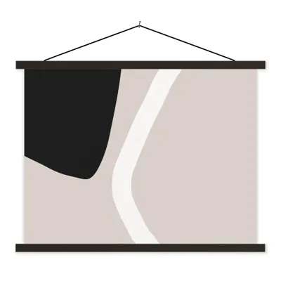 Produktbild von MuchoWow® Textilposter Pastell - Minimalismus - Formen 150x113 cm mit schwarzem Rahmen - Wohnzimmer