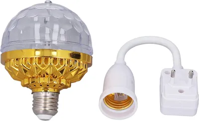 Imagen del producto de Lámpara giratoria LED de colores, 6W, para fiestas, con carcasa de metal, toma de corriente universal, ideal para karaoke, bodas y ceremonias. Enchufe europeo, 220V