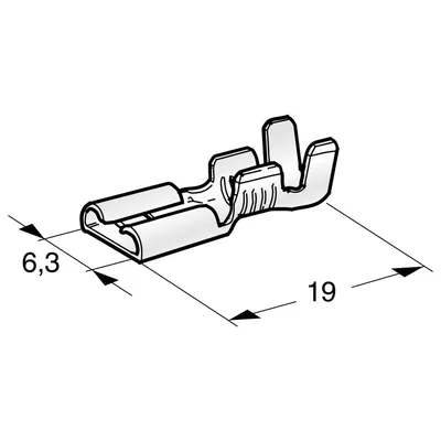 Produktbild von Flachsteckhülse MTA F630 | 6,3mm | 1-2,5mm²