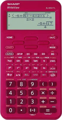 Immagine prodotto di Calcolatrice scolastica Sharp EL-W531 TL RD rossa, WriteView, display a matrice di punti, funzionamento a energia solare/batteria