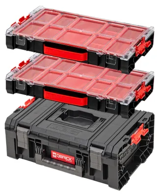 Immagine prodotto di Qbrick System Toolbox Set PRO Technician Case 2.0 450 x 332 x 171 mm 12 l IP54 + 2x PRO 100 Organiser 452 x 296 x 79 mm 5 l IP54