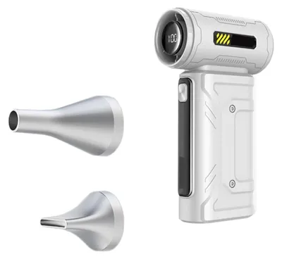 Obrázek produktu pro Přenosný stolní ventilátor Zimilo s dobíjecí baterií, mini USB ventilátor se 100 rychlostními stupni, LED displejem a časovačem, vhodný do kanceláře, domácnosti i venku, bílý