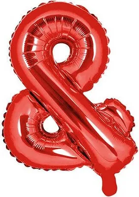 Produktbild von Folienballonschild „&“, 35cm, rot