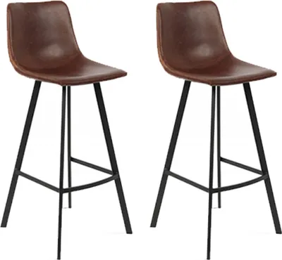 Produktbild von Stozy Niedrige Barhocker Mill Braun - 2 Stück