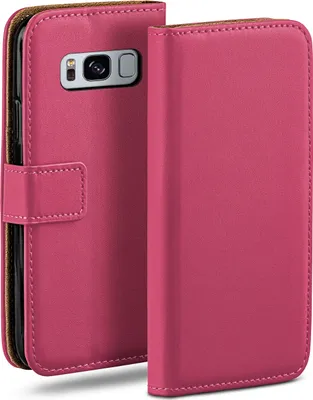 Produktbild von moex® Book Case kompatibel mit Samsung Galaxy S8 Plus - Hülle 360 Grad klappbar, Pink