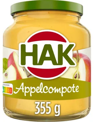 Obrázok produktu pre Hak jablkový kompót 355 ml – prírodný jablkový pôžitok bez prísad