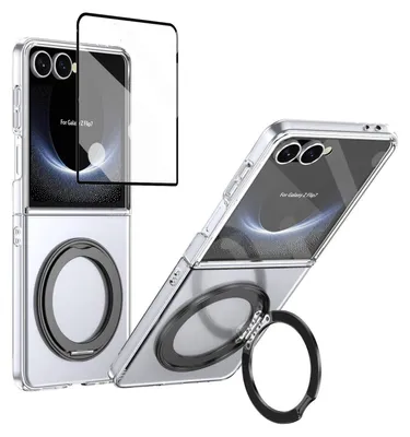 Obrázek produktu pro Pro Samsung Galaxy Z Flip7 MagSafe Integrated 360 Rotation Ring Cover Black