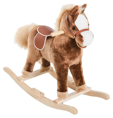 Obrázek produktu pro Plyšový Houpací Kůň Hnědá Houpací Zvířátko Hračka Dětská D74Xš33Xv62Cm