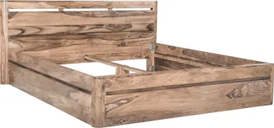 Image de MASSIVMOEBEL24 | Lit double 200x200 Palissandre teinté Smoked cherry TORONTO #158