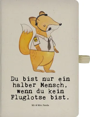 Produktbild von Mr. & Mrs. Panda Notizbuch A5 Fluglotse Herz - Transparent - Geschenk, Reisetagebuch, Adressbuch, Spruch, Skizzenbuch, Ausbildung, Beruf, Tagebuch, Journal, Lustig