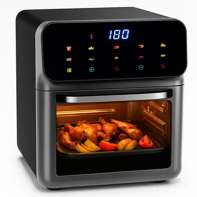 Produktbild von Heißluftfritteuse 12L, Friteuse Heissluft 1350 W, Air Fryer, Airfyer, Heissluftfriteuse 10 Programmen, Warmhalten, Retoo