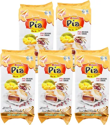 Produktbild von Tan Hue Vien Banh Pia Rote Bohnen mit Durian 5x400g