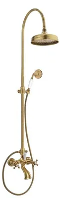Imagen del producto de Sistema de ducha Kronenbach IOTA 2.0, de montaje en pared, con grifo para bañera