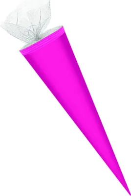 Produktbild von Bastel Schultüte / Länge: 70cm / rund / Farbe: pink