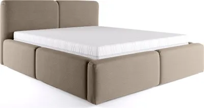 Obrázek produktu pro Čalouněná postel FEDVE manželská postel Rosmus ložnice postel box 180x200cm hnědá (Ottawa 06)