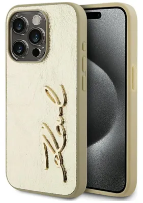 Produktbild von Karl Lagerfeld Wrinkled Metal Hülle iPhone 15 Pro
