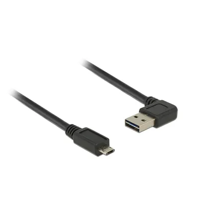 Produktbild von DeLOCK 85165, 1 m, USB A, Micro-USB B, USB 2.0, Schwarz