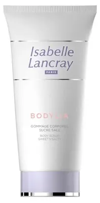 Image de Isabelle Lancray Paris Bodylia, gommage corporel, pour femmes, peau normale, nourrissant, revitalisant, adoucissant, format tube, contient de l'alcool benzylique
