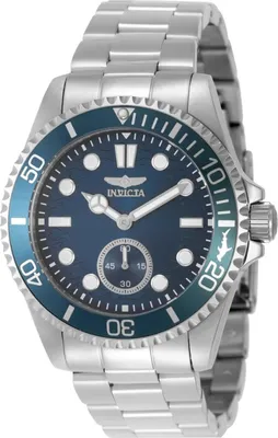 Obrázek produktu pro Invicta Pro Diver 49422 Pánské Hodinky - Quartz Hnutí - Nerezová Ocel s Modrým Ciferníkem - 43 mm