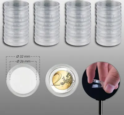 Produktbild von Prophila Collection 40 Münzkapseln 26 mm z. B. für 2 €URO Münzen