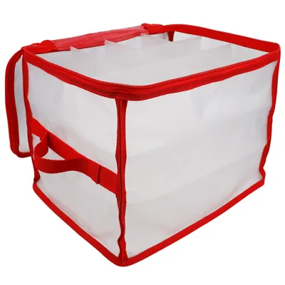 Image de Sac de Noël transparent Boîte de rangement vide pliable pratique pour les décorations lumineuses