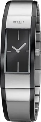 Image de Regent Femme Montre GM-2101 bracelet métallique Montre bracelet métallique analogique noir argent D2URGM2101