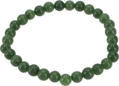 Produktbild von Mala Armband, Handmala, Buddhistischer Schmuck, Perlenarmband 6 mm - Serpentin/dunkel, Grün, Halbedelstein, Armreifen & Armbänder Modeschmuck