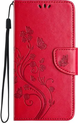 Produktbild von König Design Hülle kompatibel mit Apple iPhone 15 Pro Max Kunstleder Handyhülle - Handy Case Rot