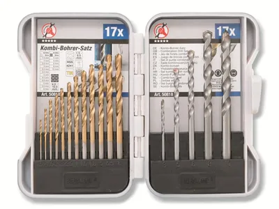 Image de BGS TECHNIC Jeu de forets combinés 50818, 1,5...10 mm, 17 pièces