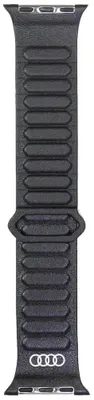 Image de Pasek Audi Logo Anneau magnétique en cuir véritable Do Apple Watch 40/41/42Mm Czarny