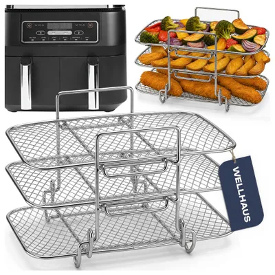 Obrázek produktu pro WELLHAUS, fritovací hrnec s 3 vrstvami, model Ninja AF400 AF451, rozměry: 19x13 cm, 5x11 cm