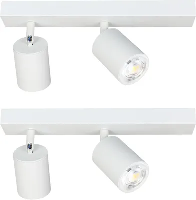 Obrázok produktu pre ZMH LED stropné svetlo biele stropné bodové svietidlo 2 plamene 2ER GU10 stropné svietidlo 330° otočné stropné bodové svietidlo moderné priemyselné nástenné bodové svietidlo do predsiene kúpeľne