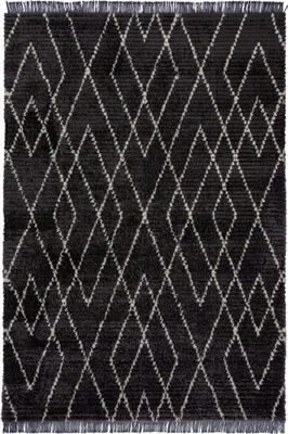 Image de 160 x 230 cm Tapis Domino Aisha Berber Monochrome