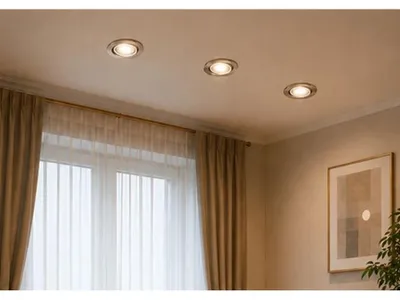 Produktbild von Briloner PRISMA LED Einbaustrahler 3er Set Matt-Nickel GU10 5W 400lm IP44 Ø85mm