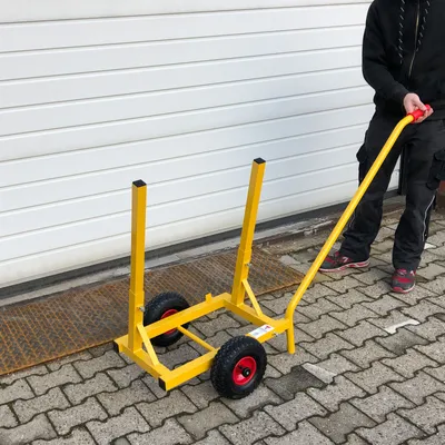 Produktbild von RAVENDO SHT 200L Blechwagen mit Stützen Lattenwagen Transportwagen 200 kg PolyurethanRad