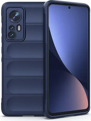 Produktbild von Xiaomi 12 Lite Hülle, Weich TPU Silikon Stossfest Anti-rutsch Schutzhülle für Xiaomi 12 Lite Dunkelblau