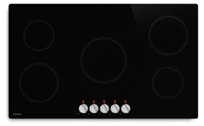Image de Klarstein Kochheld Plaque de Cuisson Induction 90cm - 5 Zones, 8700W Boost, Bouton Rotatif, Vitrocéramique, Indicateur Chaleur Résiduelle, Sécurité, Table de Cuisson Induction